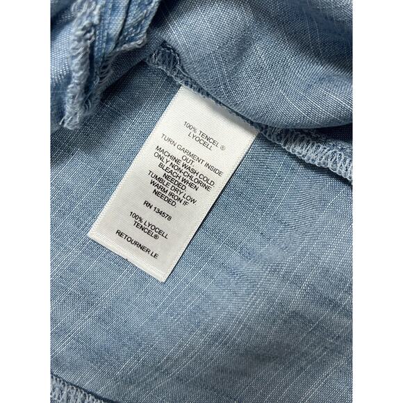 Vineyard‎ Vines Women's Chambray Button-Down Sz 0 Cottage Western Style - Picture 2 of 4